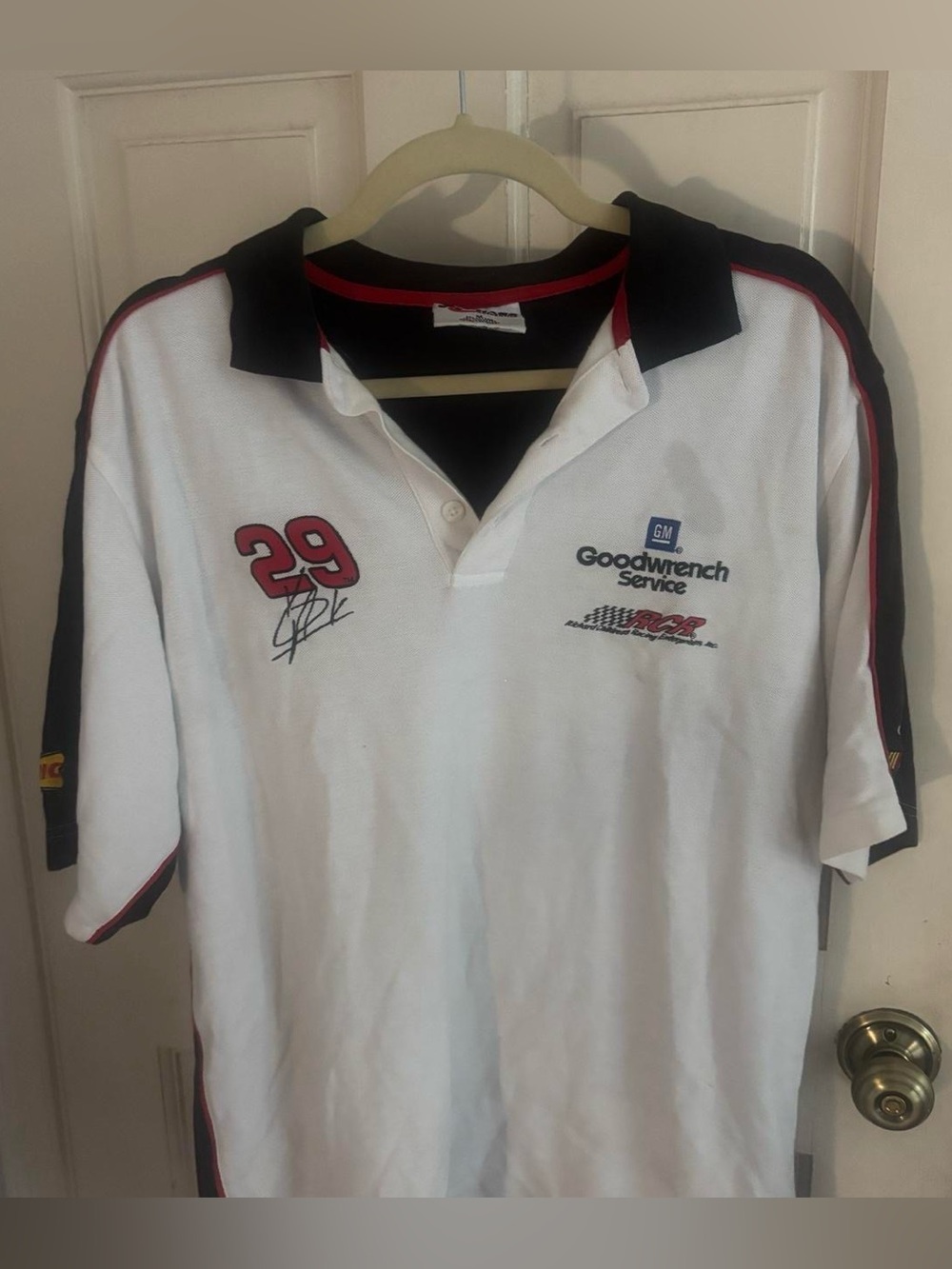 Black and White NASCAR Polo Shirt